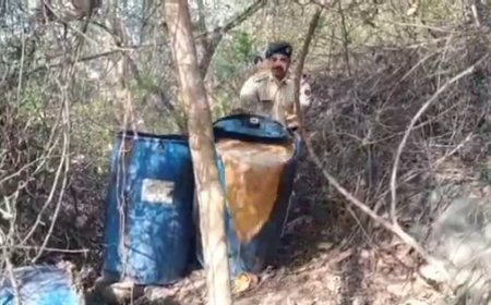नक्सलियों का अड्डा रहे चाल्हो पहाड़ पर बड़ी कार्रवाई, अवैध शराब की 10 रनिंग मिनी फैक्ट्री की गईं नष्ट