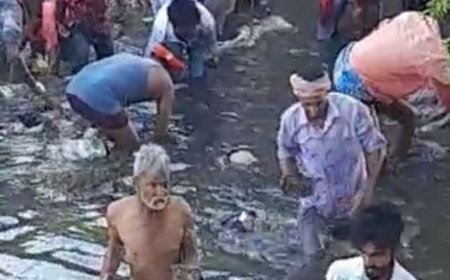 रोहतास  के नहर से निकलने लगा 2000 और 500  के  नोटों का बंडल फिर लूटने वालों की होड़ मच गई