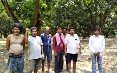 जोरदार आंधी पानी से आम, लीची व केले की फसल बर्बाद होने से किसान गिरे पेट के बल, कई किसान हो गये कर्जदार