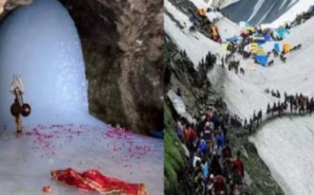 हजारो श्रद्धालु पहुचे अमरनाथ श्रावण