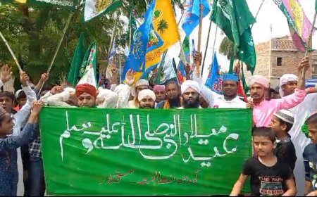 पैगम्बर-ए-इस्लाम हजरत मुहम्मद साहब के जन्मदिन के मौके पर जुलूसे मोहम्मदी में लाखों की भीड़,प्रशासन पूरी तरह अलर्ट