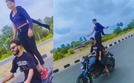 रिल्स बनाने के चक्कर में किया खतरनाक स्टंट, अब कटेगा चालान
