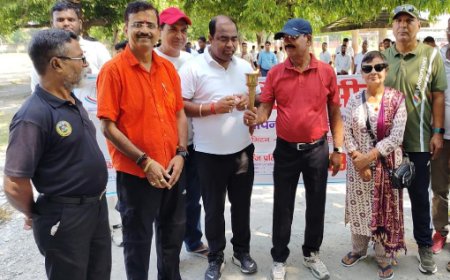 पनोरमा स्पोर्ट्स सीजन-7 का किया गया विधिवत उद्घाटन, चेयरमैन संजीव मिश्रा के मौजूदगी में खिलाड़ियों ने निकाला मशाल 