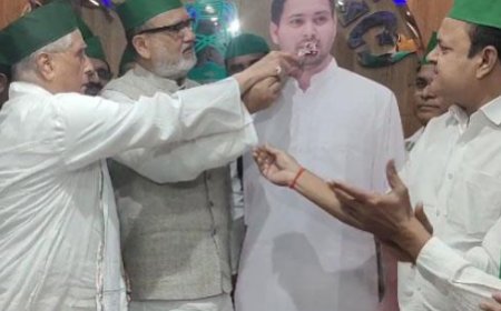 35 साल के हुए नेता प्रतिपक्ष तेजस्वी यादव, राजद कार्यालय में धूमधाम से बना बर्थडे