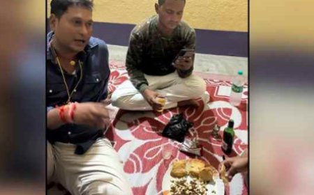 शराबबंदी वाले बिहार में दारू पार्टी, काजू-किशमिश के साथ वनकर्मी ले रहे हैं शराब का लुफ्त