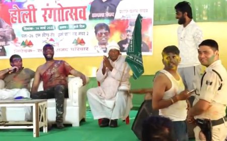 तेजप्रताप की होली या खाकी की बेइज्जती, ....जंगलराज की याद दिला रहे...