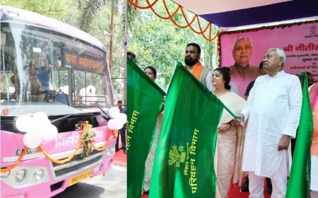 सीएम नीतीश ने आज हरी झंडी दिखाकर पिंक बसों को किया रवाना, CCTV से लेकर पैनिक बटन तक, किराया 6 से 25 रु, पांच रूट तय किए गए