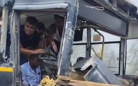 पटना-बख्तियारपुर NH पर भीषण सड़क हादसा, बस ने पीछे से हाइवा में मारी टक्कर, आधा दर्जन यात्री गंभीर रूप से घायल