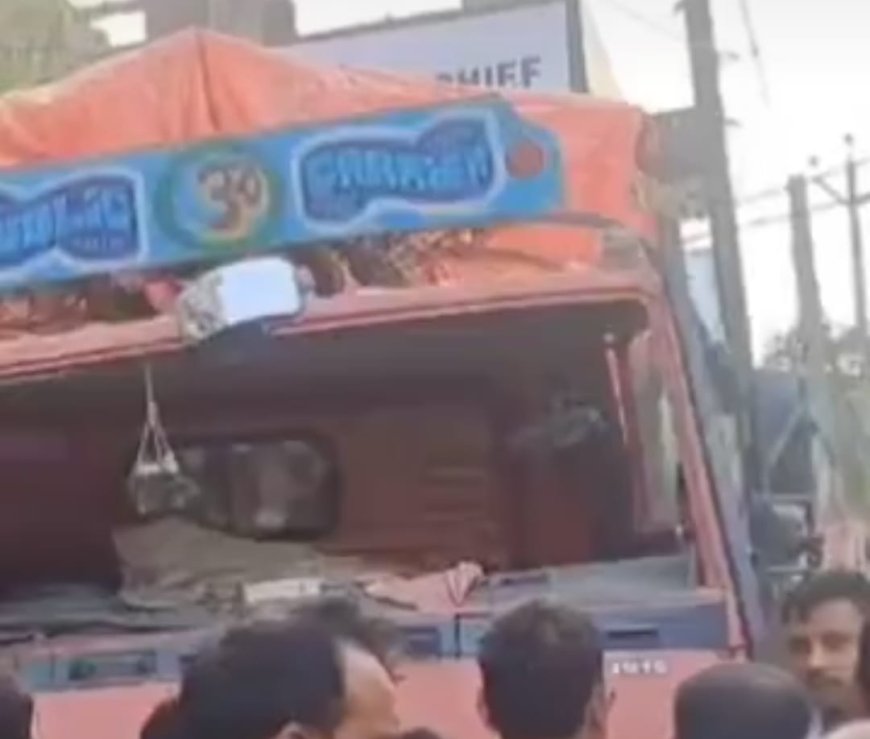 पटना में अनियंत्रित हाइवा ने मकान में मारी टक्कर...चार दुकानें क्षतिग्रस्त, एक घायल, चालक मौके से फरार