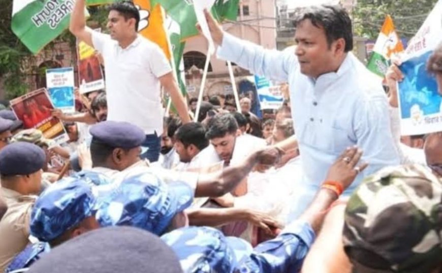 पटना में रेप पीड़िता की मौत के विरोध में यूथ कांग्रेस ने किया प्रदर्शन, निकाला विरोध मार्च ,दिलीप जायसवाल बोले-दोषियों पर सख्त कार्रवाई होगी