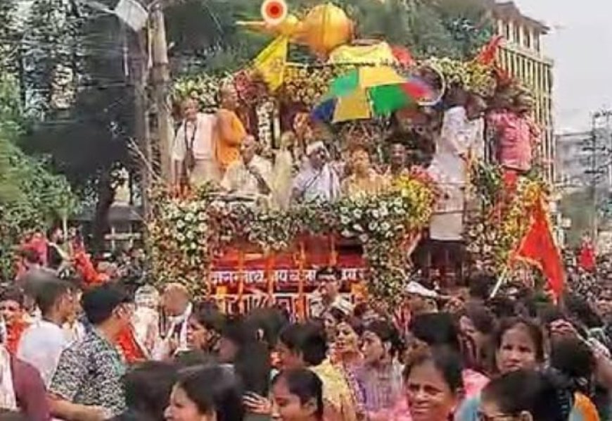 पटना में भगवान जगन्नाथ की भव्य रथ यात्रा , हाइड्रोलिक रथ पर सजे भगवान, फूलों की बारिश और प्रसाद वितरण