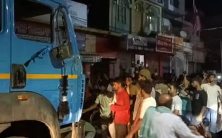 दरभंगा में तेज रफ्तार हाइवा का कहर: 7 लोगों को रौंदा, गुस्साई भीड़ ने ड्राइवर की कर दी पिटाई,चेहरा खून से कर दिया लाल