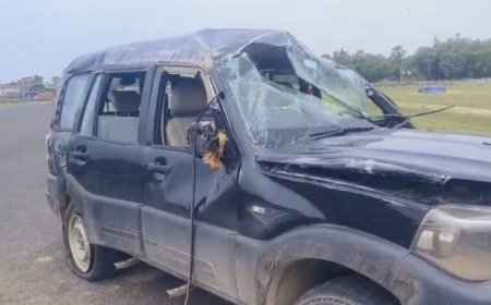 सस्ती शोहरत की कीमत: सहरसा एयरपोर्ट रनवे पर स्टंट करते पलटी स्कॉर्पियो, रील्स बनाते 4 युवक घायल, एक की हालत गंभीर