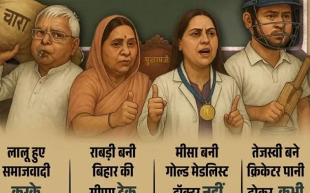 बिहार चुनाव से पहले पोस्टर वार तेज, BJP ने लालू परिवार को बताया 'घोटालों की फैक्ट्री'