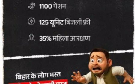 बिहार चुनाव में पोस्टर वार तेज़, बीजेपी ने तेजस्वी को बताया 'क्रेडिट चोर', BJP बोली- बिहारवासी मस्त क्रेडिट चोर पस्त