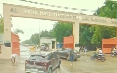 बिहार में मौसम का कहर: पटना-हाजीपुर- कटिहार में सुबह तेज बारिश,AIIMS परिसर में भरा पानी, 13 जिलों में ऑरेंज अलर्ट