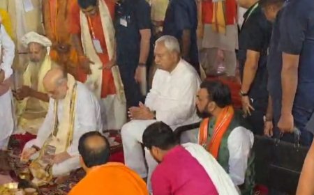 पुनौराधाम में मां जानकी मंदिर पुनर्विकास का शिलान्यास, आसन की जगह कुर्सी पर बैठे सीएम नीतीश, तिलक भी नहीं लगवाया