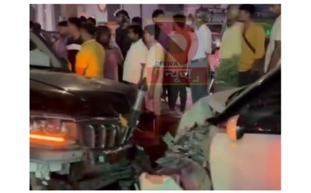 पटना: बेली रोड फ्लाईओवर पर तेज रफ्तार का तांडव, स्कॉर्पियो-स्विफ्ट डिजायर की जबरदस्त भिड़ंत, दो लोग घायल