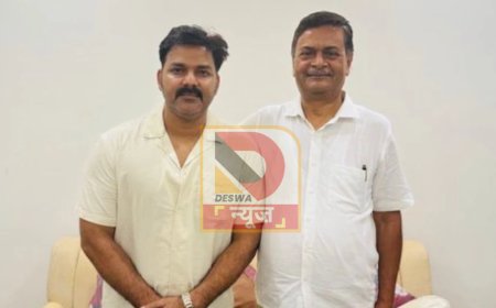 बीजेपी के वरिष्ठ नेता आर.के. सिंह से मिले पावर स्टार पवन सिंह:, X पर लिखा- एक नई सोच के साथ..एक नई मुलाकात