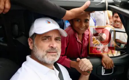 वोटर अधिकार यात्रा का 8वां दिन:पूर्णिया में सुरक्षा तोड़ पहुंचा युवक, राहुल को किया किस, सुरक्षा गार्ड ने जड़ा थप्पड़
