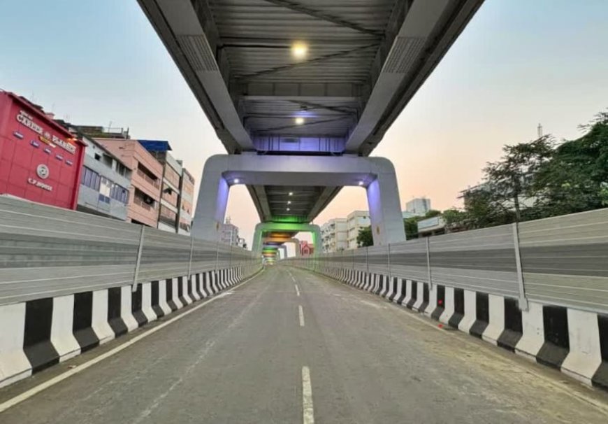 पटना में ₹422 करोड़ की लागत से बने डबल-डेकर फ्लाईओवर का हिस्सा उद्घाटन के दो महीने बाद ही धंसा, निर्माण पर उठे सवाल