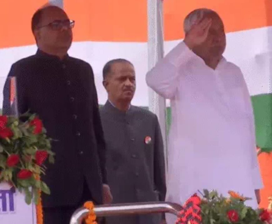 गांधी मैदान में सीएम नीतीश कुमार ने फहराया तिरंगा, 15 विभागों की निकाली जाएंगी झांकियां