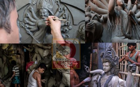 पटना में दुर्गा पूजा की रौनक, मूर्ति निर्माण में जुटे कारीगर ,पर्यावरण के अनुकूल परंपरा कायम