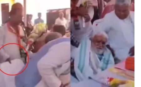 गया के शेरघाटी में एनडीए सम्मेलन: मंच पर गिरे बीजेपी नेता अश्विनी चौबे, एनडीए नेताओं की मौजूदगी