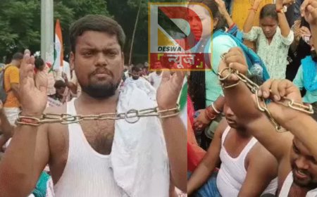 पटना में BPSC TRE-3 अभ्यर्थियों का हंगामा, जेपी गोलंबर पर जंजीर बांधकर किया प्रदर्शन,मुख्य सचिव से मिलने की मांग