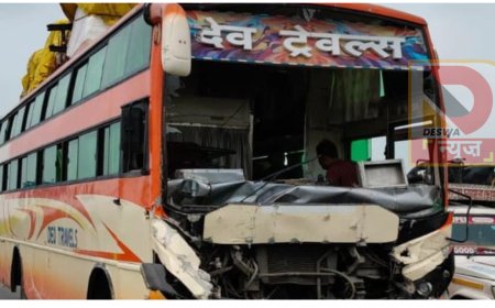 पटना से सुपौल जा रही बस झंझारपुर में कंटेनर से टकराई, 6 घायल, यात्री बाल-बाल बचे