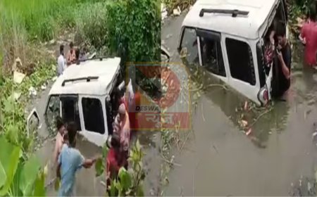 बिहार में शराबबंदी कानून बना मज़ाक, शराब से लदी स्कॉर्पियो अनियंत्रित होकर पलटी, भीड़ ने मिनटों में कर दिया साफ