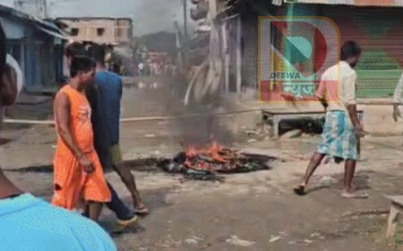 पूर्णिया: दुर्गा प्रतिमा में तोड़फोड़ के बाद बवाल, भीड़ ने की आगजनी और तोड़फोड़