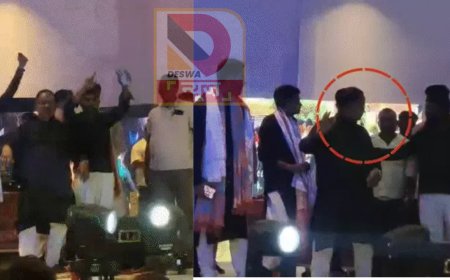 गोपाल मंडल ने डांडिया नाइट में डांस करते हुए समर्थक को मारा थप्पड़,सोशल मीडिया में बना चर्चा का विषय