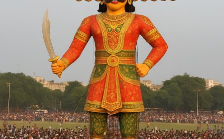 गांधी मैदान में रावण वध: इको-फ्रेंडली आतिशबाजी और सुरक्षा की तैयारी,रिमोट दबाते ही जलेगा 80 फीट का रावण