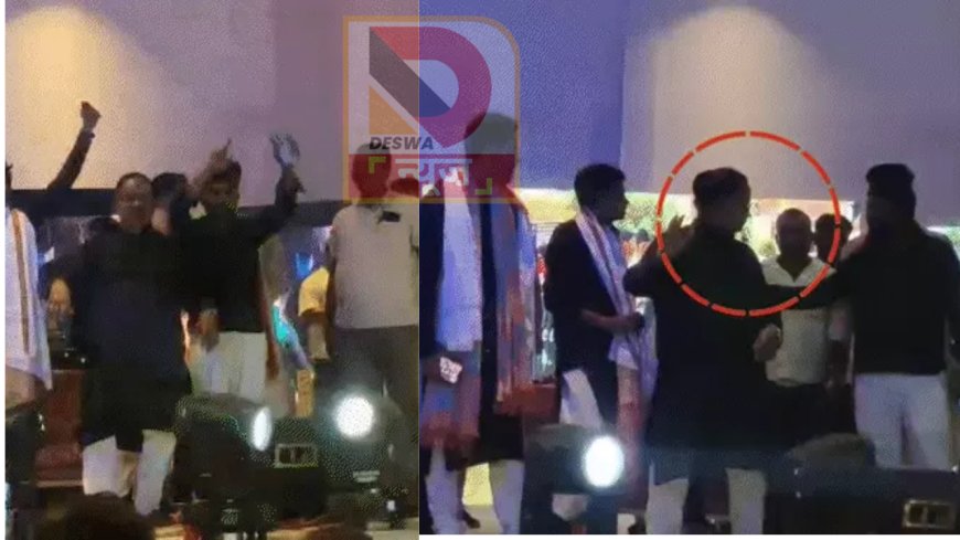 गोपाल मंडल ने डांडिया नाइट में डांस करते हुए समर्थक को मारा थप्पड़,सोशल मीडिया में बना चर्चा का विषय