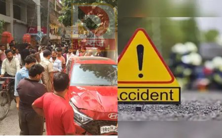 पटना में रफ्तार का कहर!, 3 को रौंदा: साइकिल सवार 2 बच्चों की स्थिति गंभीर