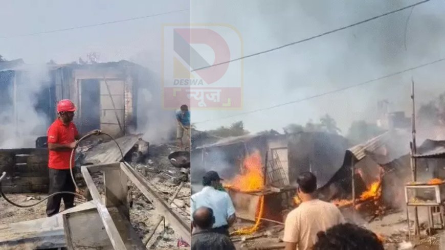 पश्चिम चंपारण में सिलेंडर ब्लास्ट,बेतिया में धमाके के बाद 15 फीट दूर गिरे लोग, 4 झुलसे; 1KM दूर तक सुनाई दी आवाज