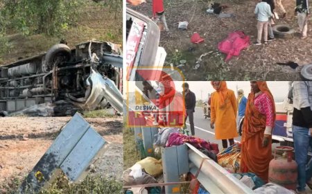 पटना में बड़ा हादसा: रेलिंग तोड़कर 20 फीट नीचे गिरी तीर्थयात्रियों से भरी बस, एक महिला की मौत, 40 से अधिक घायल
