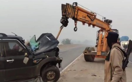 दरभंगा में भीषण सड़क हादसा: तेज रफ्तार स्कॉर्पियो डिवाइडर से टकराई, 3 की मौत, 4 गंभीर