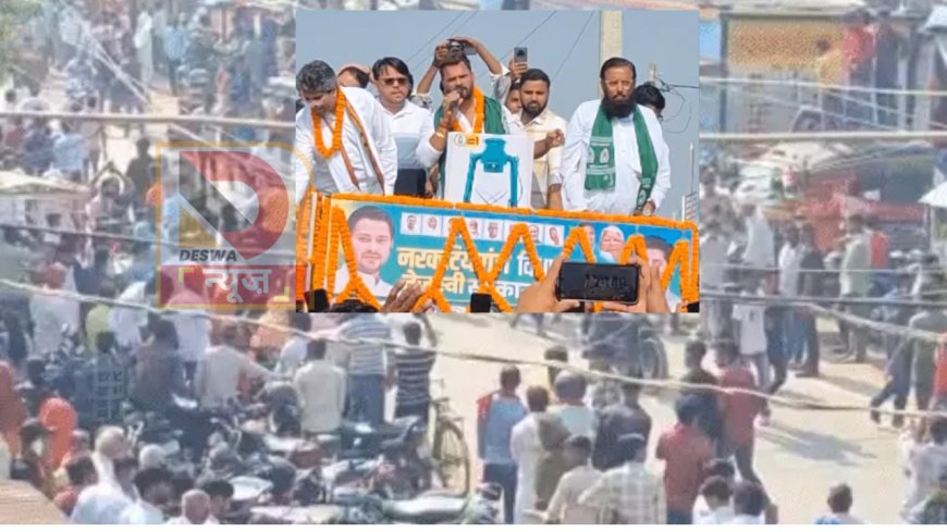 पश्चिम चंपारण में खेसारी लाल यादव का जलवा,नरकटियागंज में रोड शो ,कहा –पलायन रुकेगा..रोजगार बढ़ेगा