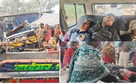 हाजीपुर–लालगंज रोड पर भीषण सड़क हादसा, बस-ऑटो की टक्कर में 3 की मौत, 10 घायल