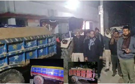 पटना के बेऊर में अवैध बालू कारोबार का भंडाफोड़—9 ट्रैक्टर जब्त, 10.5 लाख जुर्माना