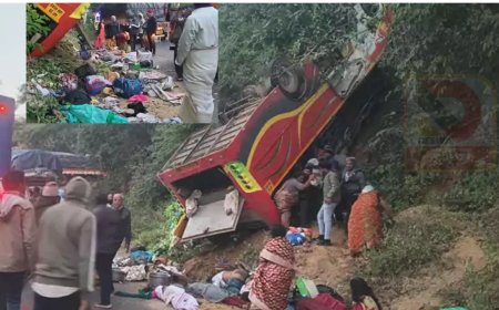 आंध्र प्रदेश में बड़ा सड़क हादसा: बस खाई में गिरने से 9 लोगों की मौत, 22 घायल