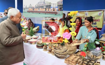 लोककला और स्वदेशी हुनरों के बीच CM नीतीश कुमार, सरस मेला 2025 का किया निरीक्षण