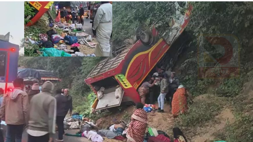 आंध्र प्रदेश में बड़ा सड़क हादसा: बस खाई में गिरने से 9 लोगों की मौत, 22 घायल