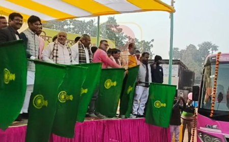 बिहार में परिवहन व्यवस्था को नई रफ्तार, राजगीर से पिंक बस सेवा की शुरुआत