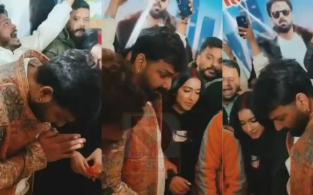 पवन सिंह का 40वां जन्मदिन, हर-हर महादेव के नारों संग मनाया बर्थडे,नशे में दिखे पावर स्टार ,केक काटने में को-एक्ट्रेस ने की मदद