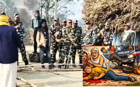 तेज रफ्तार पुलिस गाड़ी ने मचाया कहर, युवक की मौके पर मौत,आगजनी कर प्रदर्शन