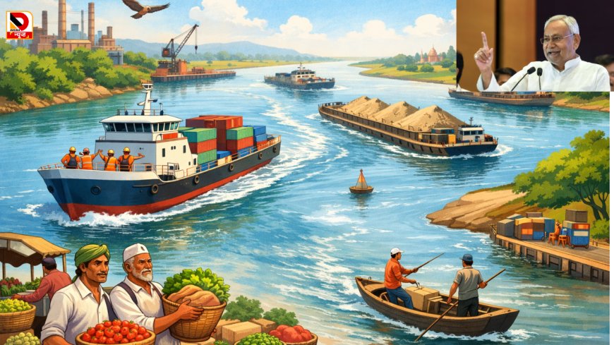 बिहार में ट्रांसपोर्टेशन में ऐतिहासिक बदलाव, माल ढुलाई होगी 50% तक सस्ती,गंगा बनेगी बिहार की नई व्यापारिक राह