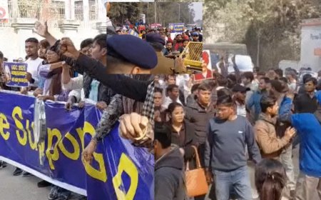 UGC के नए नियमों के समर्थन में पटना में छात्रों का उग्र प्रदर्शन, पुलिस से झड़प; हिरासत में दो छात्र नेता